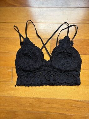 Anemone Black Lace Bandeau Bralette